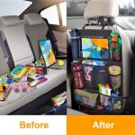 Car Backseat Organizer with Touch Screen Tablet Holder Auto Storage Pockets – 1