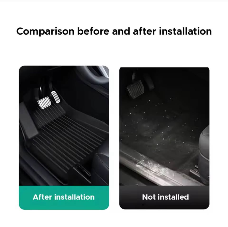 Tesla Model -Y 3D floor mats Custom fits - 4
