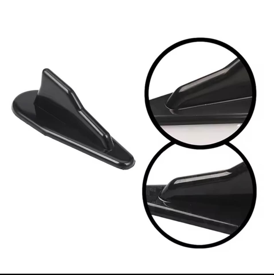 Universal EVO Style Roof ABS Shark Fins Spoiler Wing Kit Vortex Generator - 3
