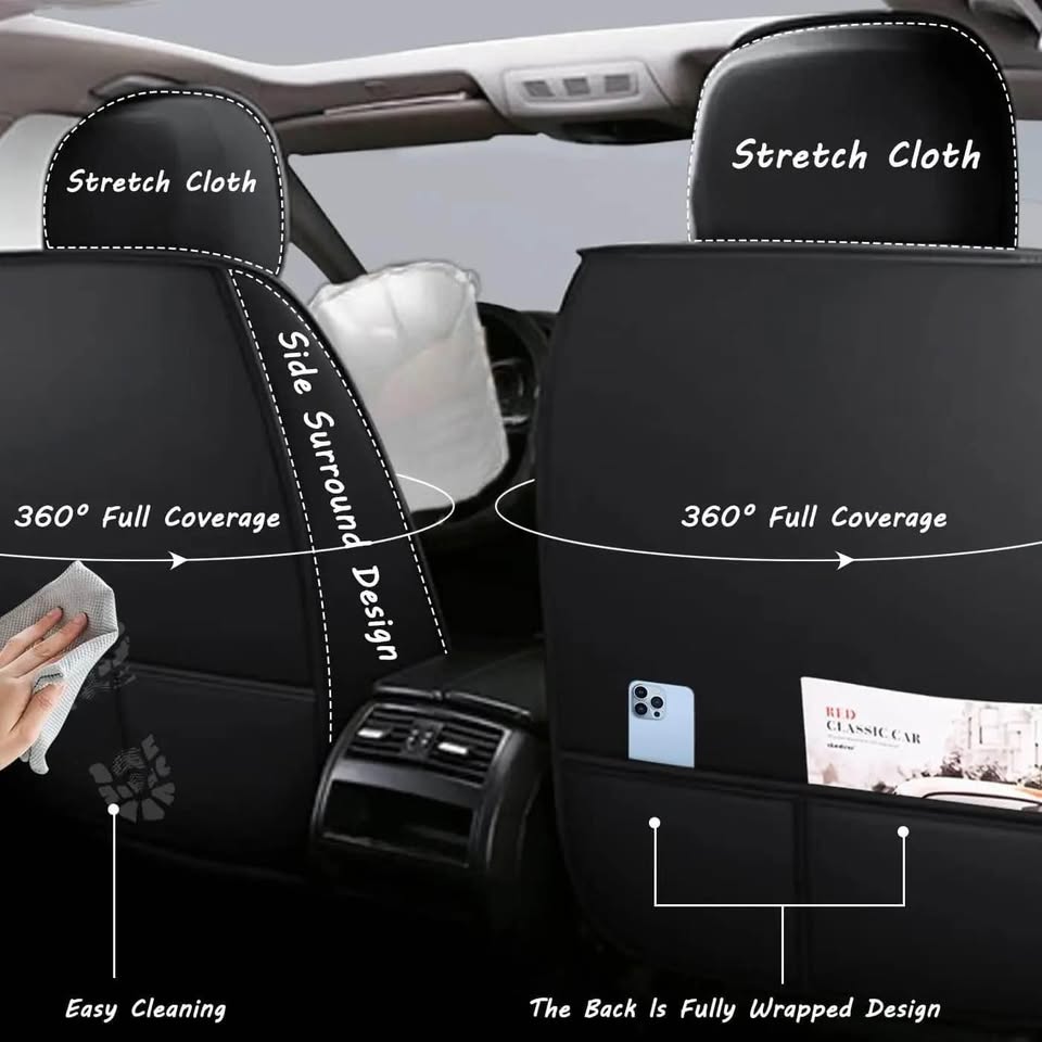 Universal car seat covers full set front and back nappa leather - 6