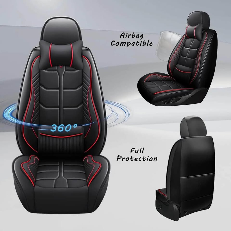 Universal car seat covers full set front and back nappa leather - 7