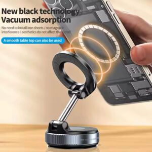 Vacuum Magnetic Car Phone Mount Strong Cup Car Foldable Phone Holder Retractable Navigation Stand
