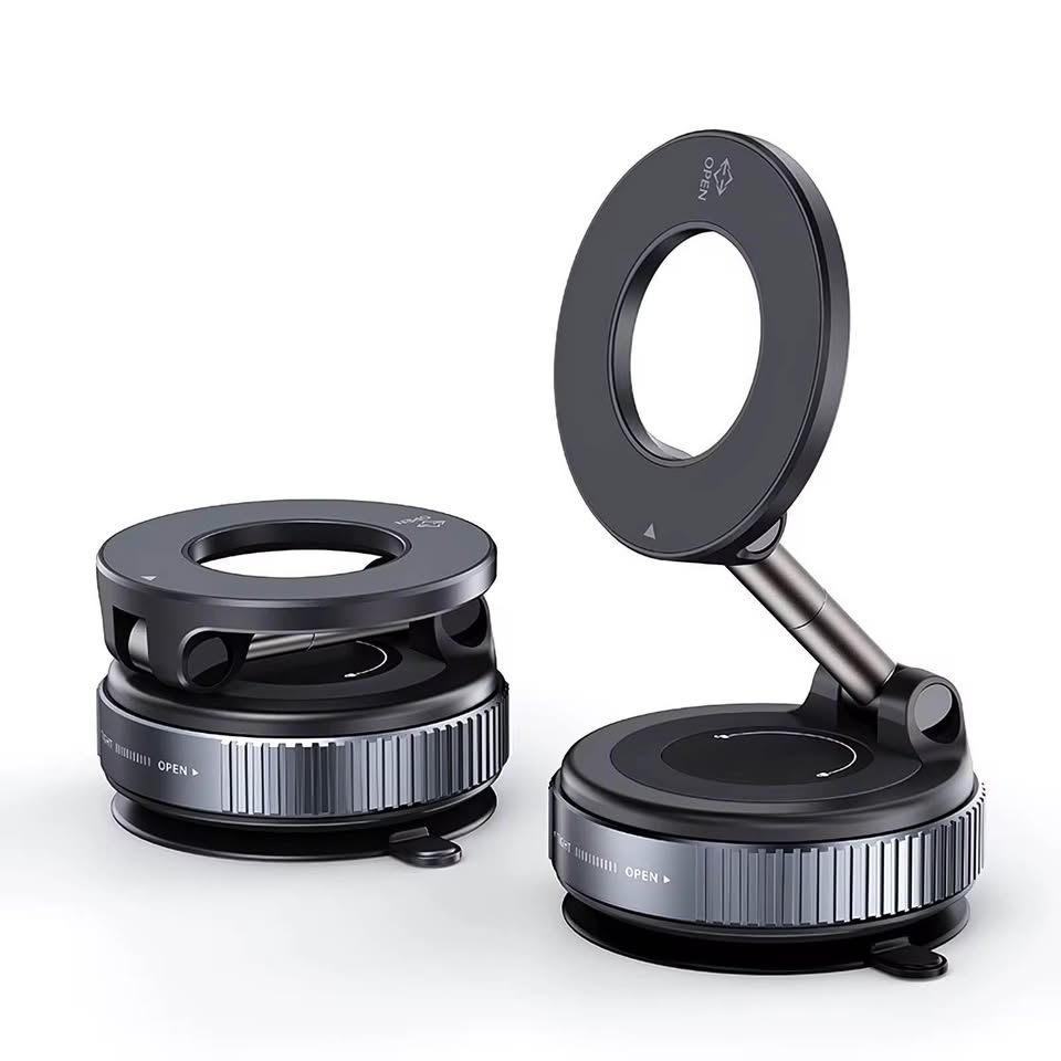 Vacuum Magnetic Car Phone Mount Strong Cup Car Foldable Phone Holder Retractable Navigation Stand - 4