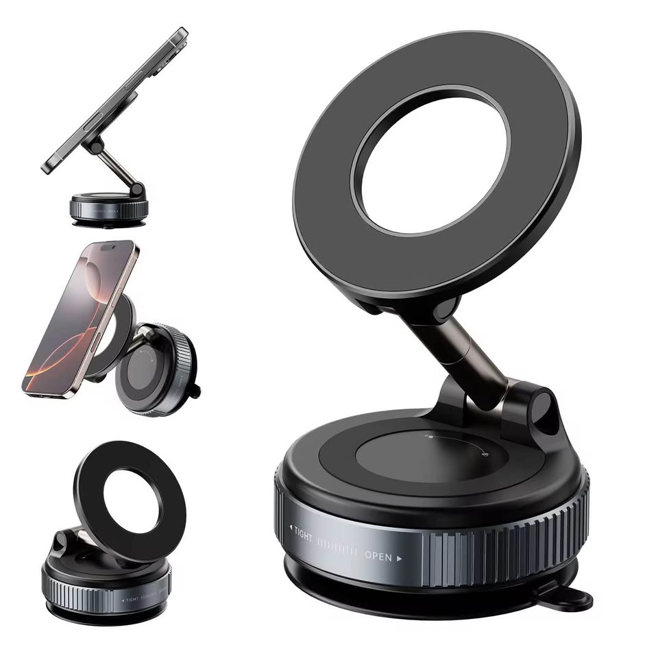 Vacuum Magnetic Car Phone Mount Strong Cup Car Foldable Phone Holder Retractable Navigation Stand - 5